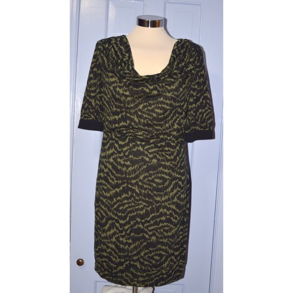 Trina Turk Olive/ Black Dress size 6 - Picture 2 of 7